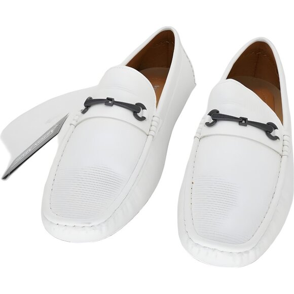 Aston Marc Men's White Bit Driving Loafers Slip-On Comfort Shoes 11M - Picture 5 of 6